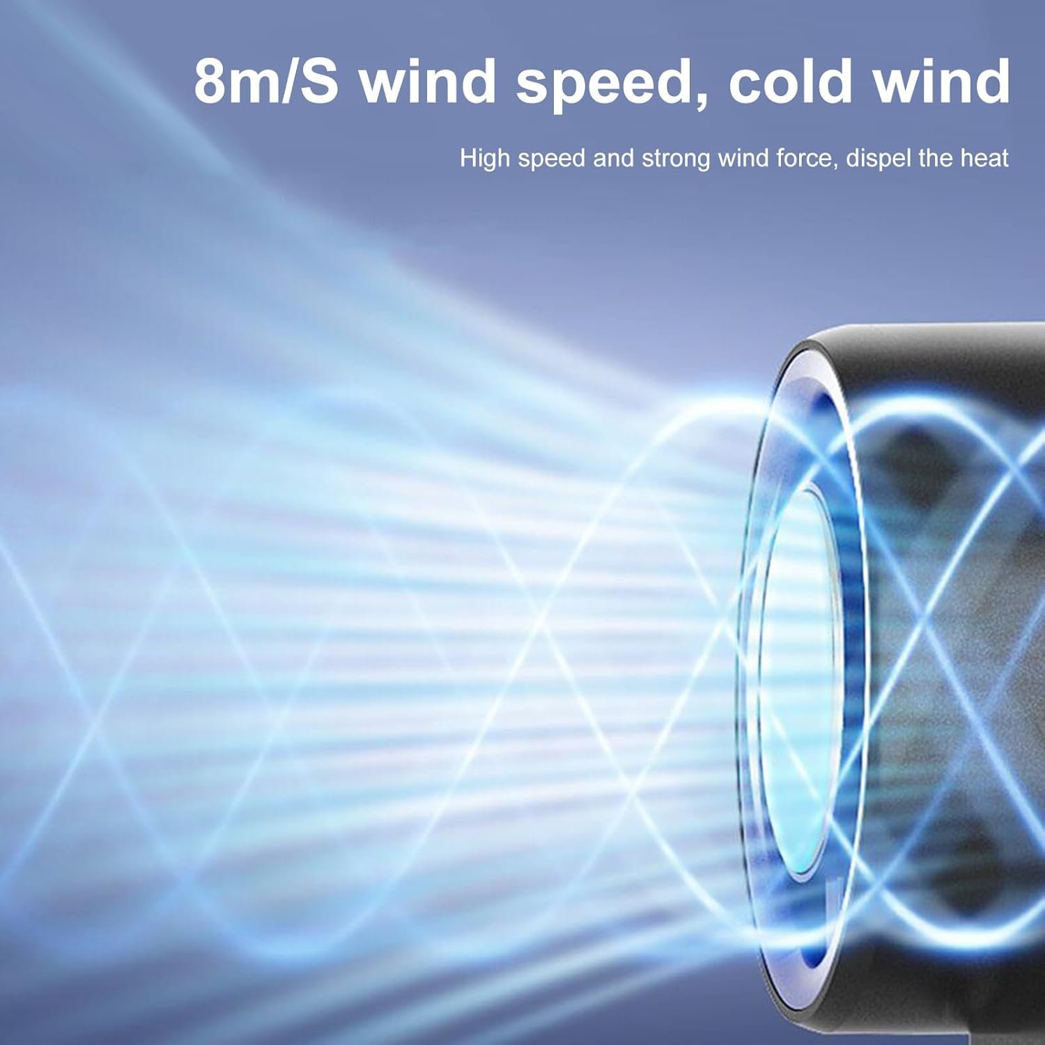 Ventilatore portatile portatile, ventilatore personale portatile a 100 velocità - 4000 mAh Gadget di raffreddamento ricaricabile Crognante per cantiere Place Home Travel Indoor Camping G - Image 7