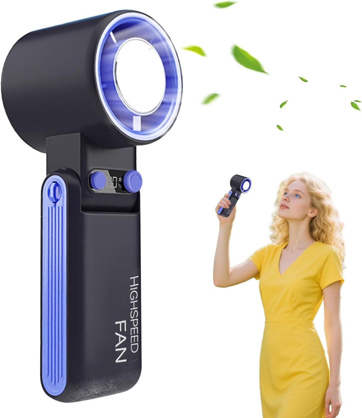 Ventilatore portatile portatile, ventilatore personale portatile a 100 velocità - 4000 mAh Gadget di raffreddamento ricaricabile Crognante per cantiere Place Home Travel Indoor Camping G