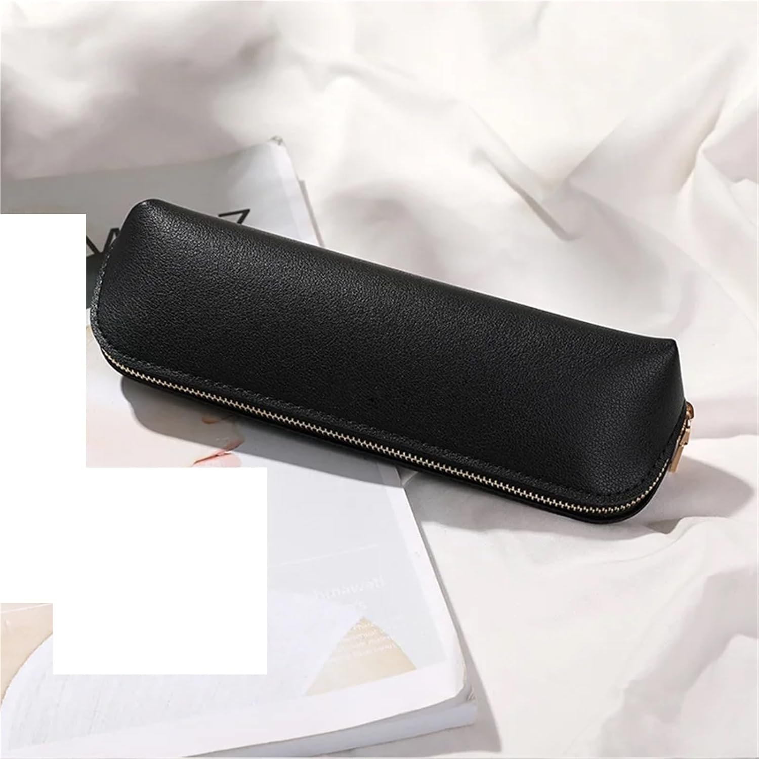 SDGBCXD Astuccio per matite, 1 Astuccio portapenne in Pelle, Piccolo Astuccio portapenne in Pelle, Astuccio portapenne for Ufficio, for la Scuola(Black) - Image 2