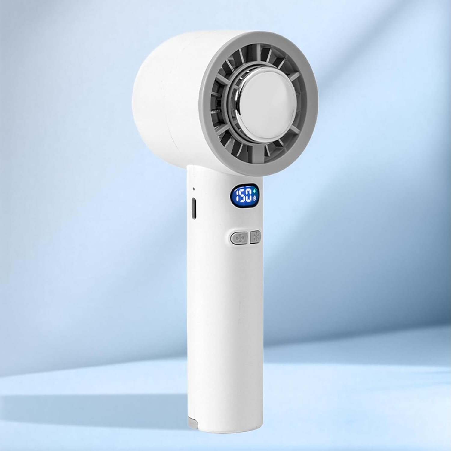 Ventilatore Manuale Portatile,Mini Ventilatore Personale Potente Rinfrescante - Dispositivo Rinfrescante Ricaricabile ad Alta Velocità con Display LED per Concerti all'Aperto, Spiaggia, Campeggio e - Image 2