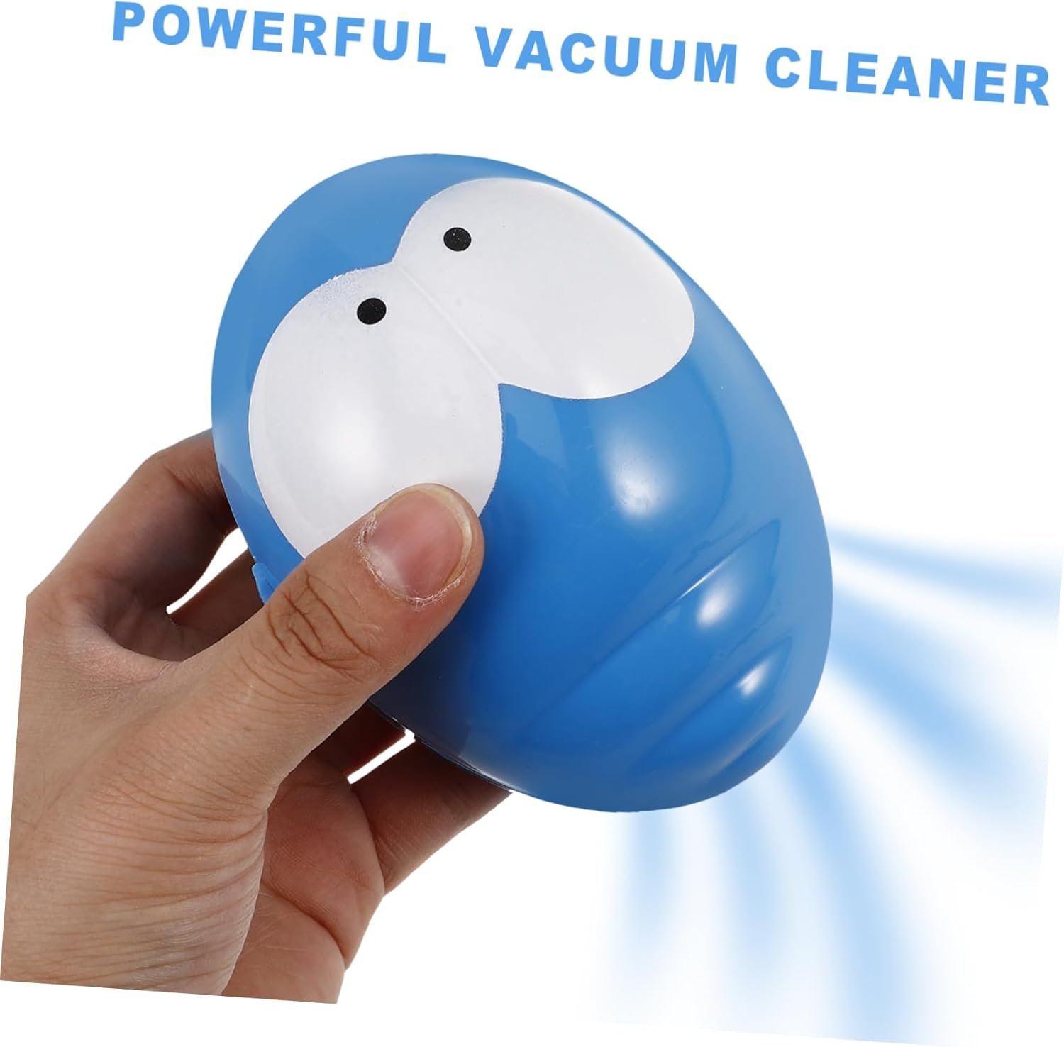 TOPPERFUN mini aspirapolvere con tastiera mini aspirapolvere per scrivania piccolo aspirapolvere gadget da tavolo dei cartoni animati aspirapolvere a mano battitappeto addominali Blu - Image 3