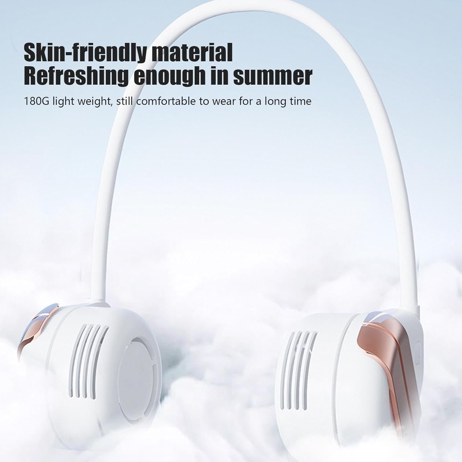 Collo di aria condizionata, ventola del collo senza lame | Ventola di condizionamento dell'aria a collo portatile, ventola personale a 3 velocità, ventola di raffreddamento piccolo sopra il - Image 8