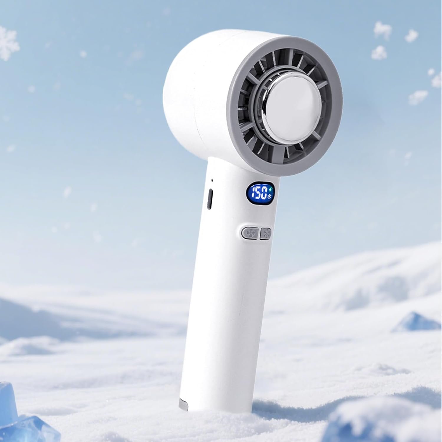 Generico Ventilatore Portatile - Ventilatore Personale per Raffreddamento Portatile | di Raffreddamento Velocità Regolabile con Display LED per Uso Esterno Spiaggia e Viaggio - Image 3