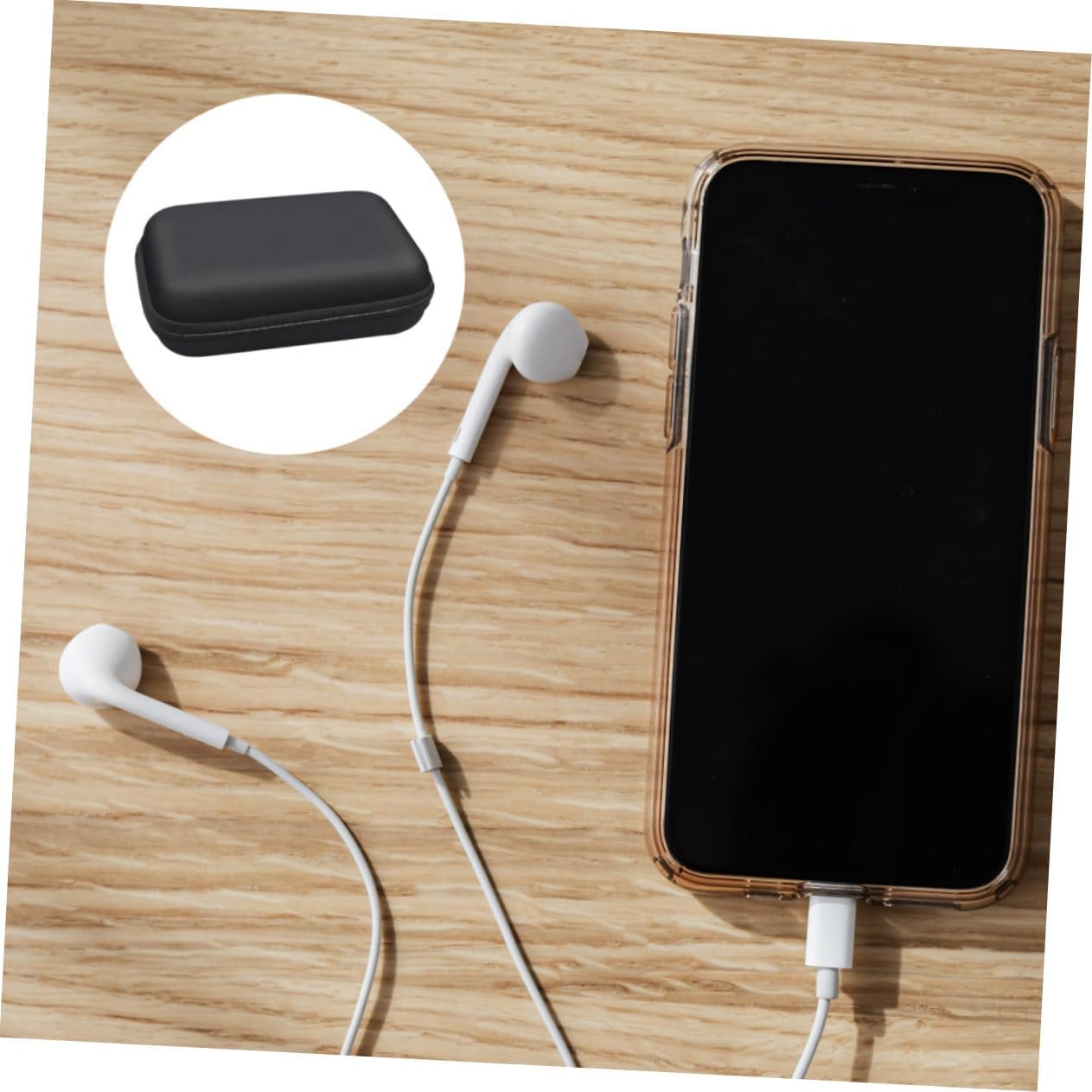 Lurrose 1Pezzi Porta Accessori Elettronici Multifunzionale Eva con Chiusura Zip Dimensioni Compatte per Casa Organizzatore per Gadget Tecnologici - Image 2