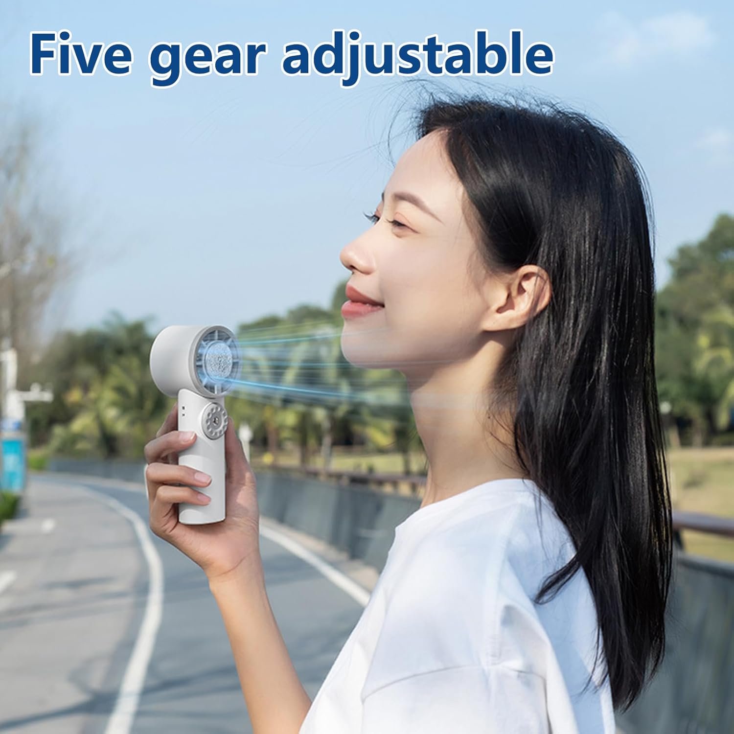 Kasmole Ventilatore Rinfrescante Con Ghiaccio | Ventilatore Personale Ricaricabile USB,Dispositivo Di Raffreddamento Silenzioso Ricaricabile USB per Casa Campeggio Interni Lavori Viaggio Spiaggia - Image 2