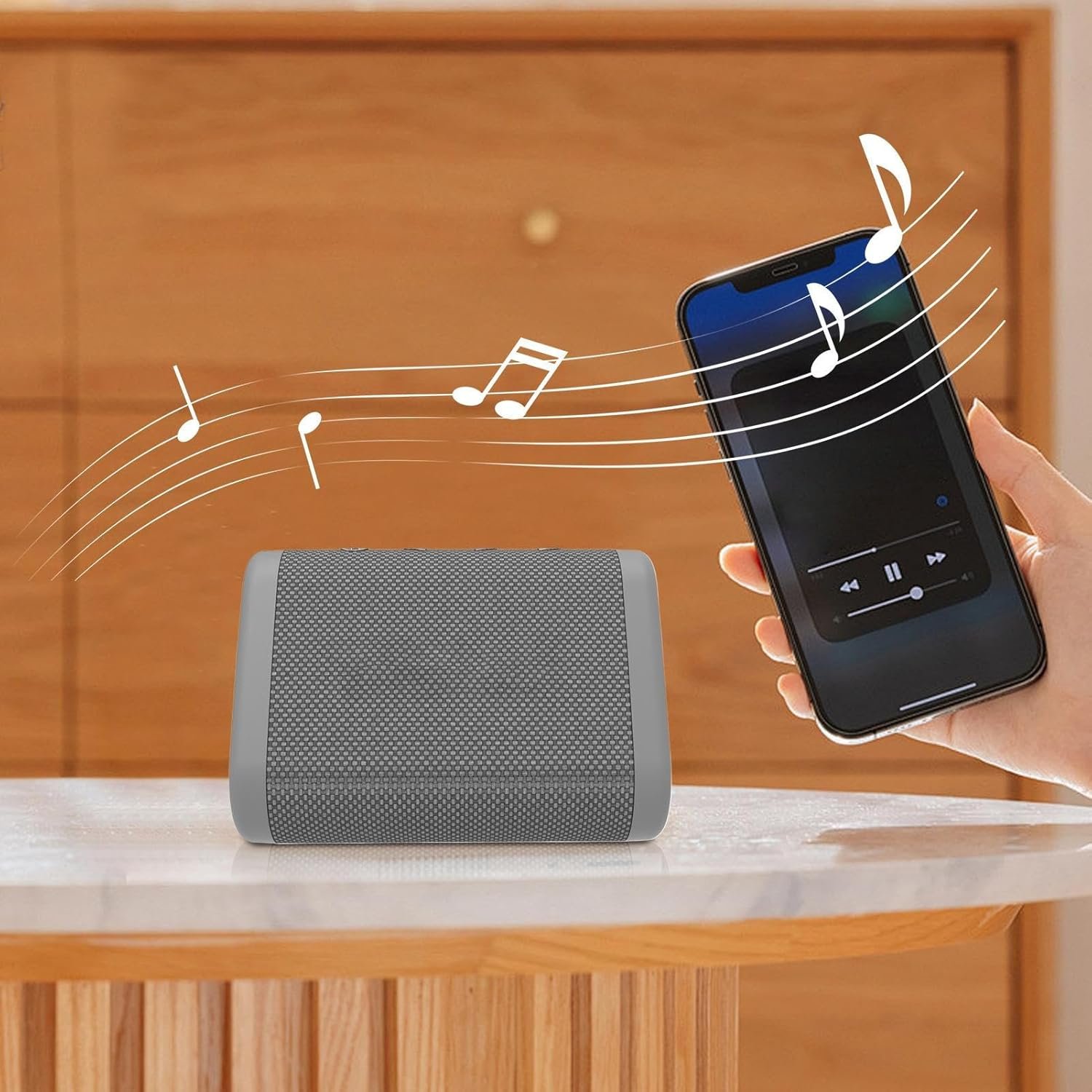 Besreey Altoparlanti Portatili Senza Fili,Altoparlanti Wireless Esterno Con Luci RGB | Tecnologia Controllo Tattile Con Lunga Durata Batteria e Illuminazione Regolabile per Ufficio Casa Viaggio Feste - Image 2