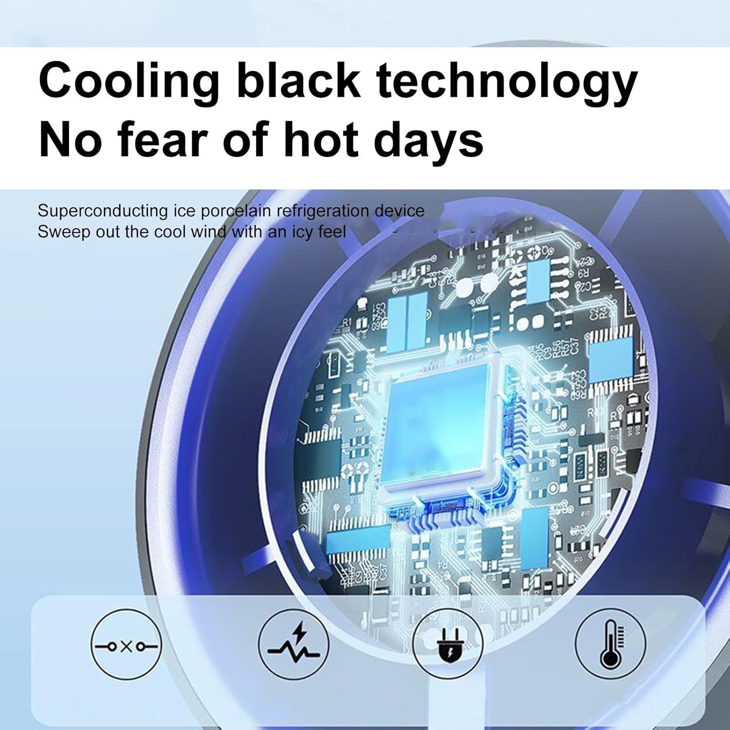 Ventilatore portatile portatile, ventilatore personale portatile a 100 velocità - 4000 mAh Gadget di raffreddamento ricaricabile Crognante per cantiere Place Home Travel Indoor Camping G - Image 8