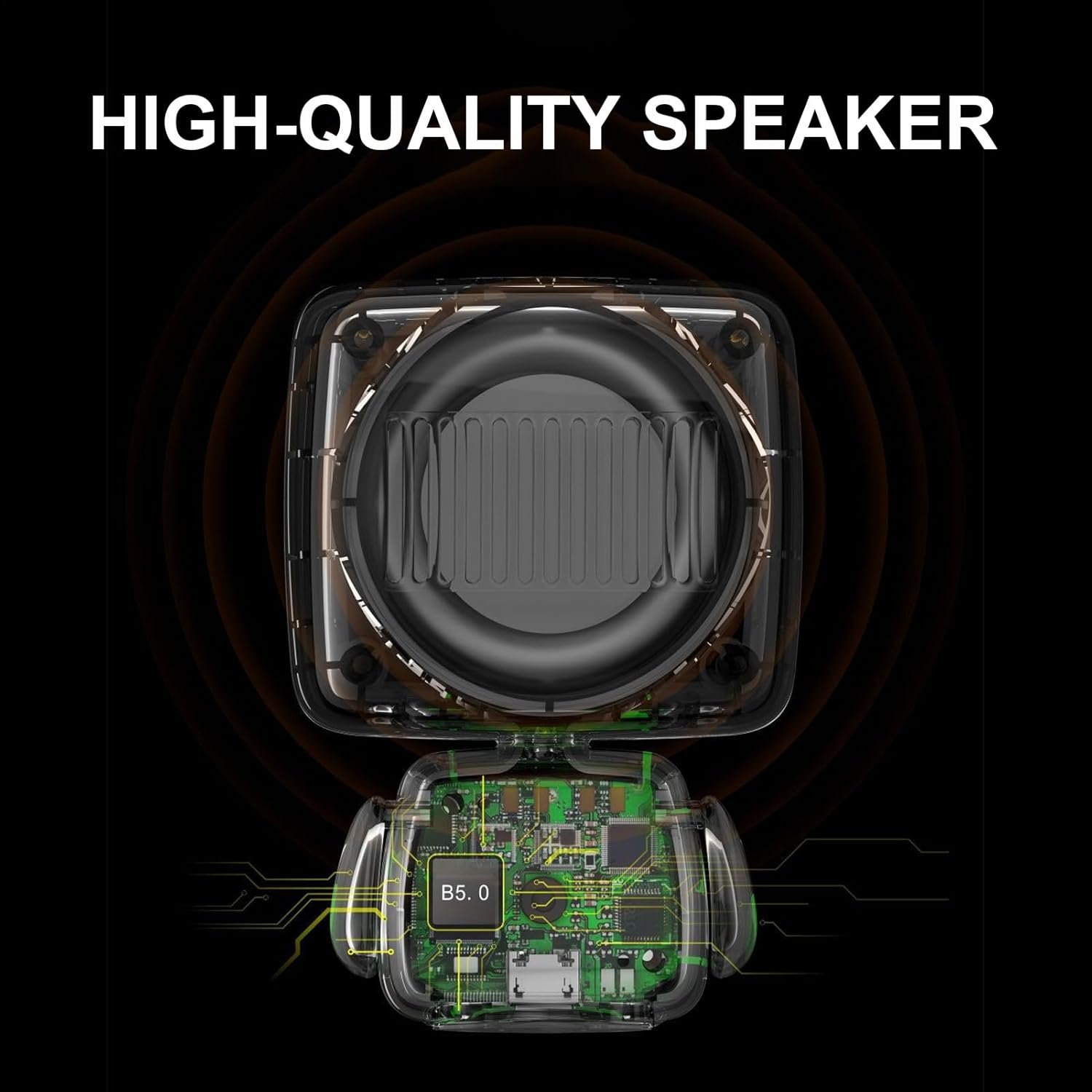 Altoparlanti portatili, altoparlante wireless portatile per esterni, gadget tecnologici compatti con suono stereo, decorazione per la casa per studio auto doccia - Image 8