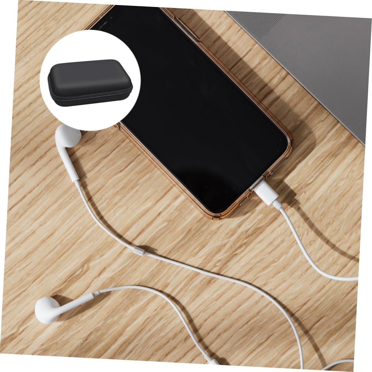 Lurrose 1Pezzi Porta Accessori Elettronici Multifunzionale Eva con Chiusura Zip Dimensioni Compatte per Casa Organizzatore per Gadget Tecnologici - Image 3