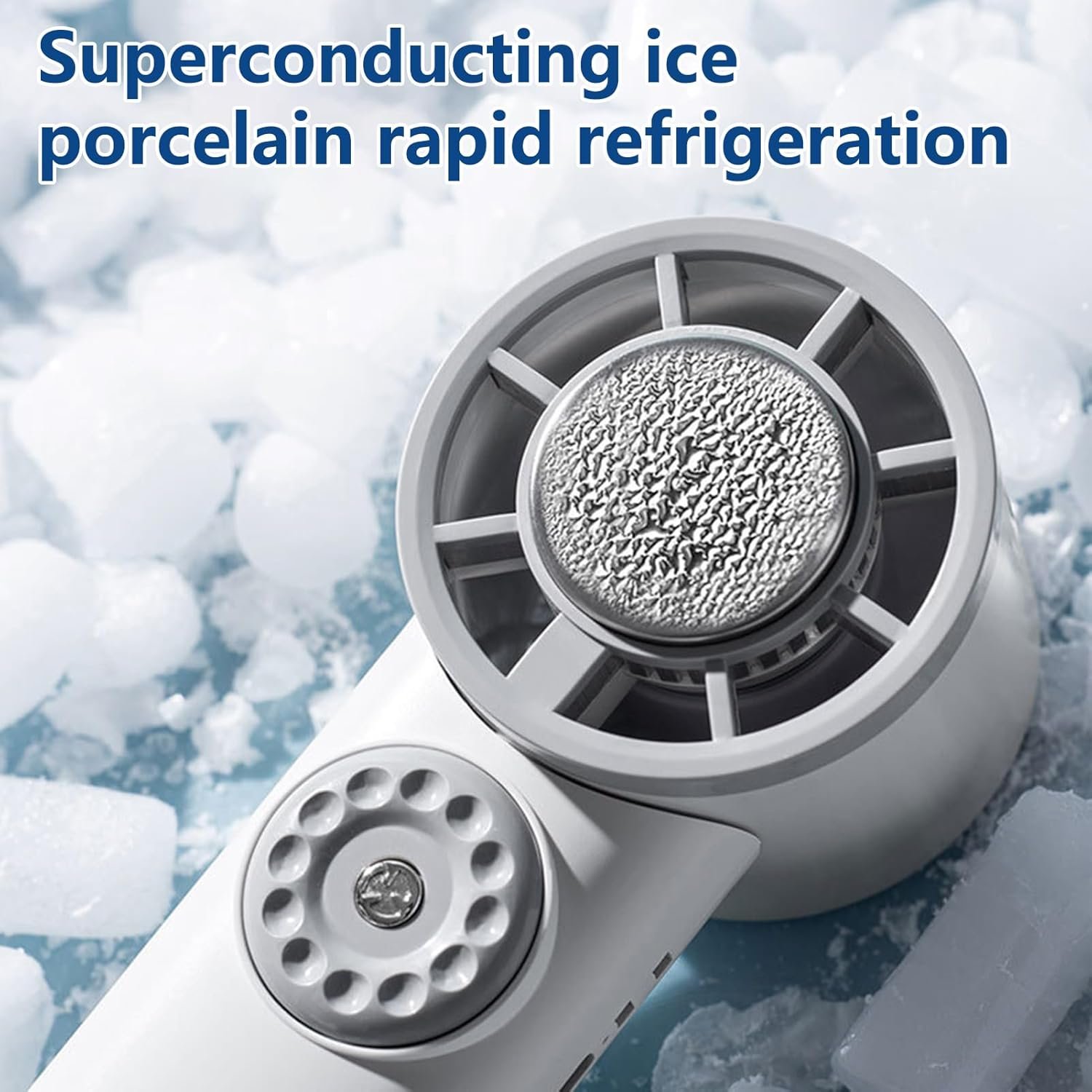 Kasmole Ventilatore Rinfrescante Con Ghiaccio | Ventilatore Personale Ricaricabile USB,Dispositivo Di Raffreddamento Silenzioso Ricaricabile USB per Casa Campeggio Interni Lavori Viaggio Spiaggia - Image 8