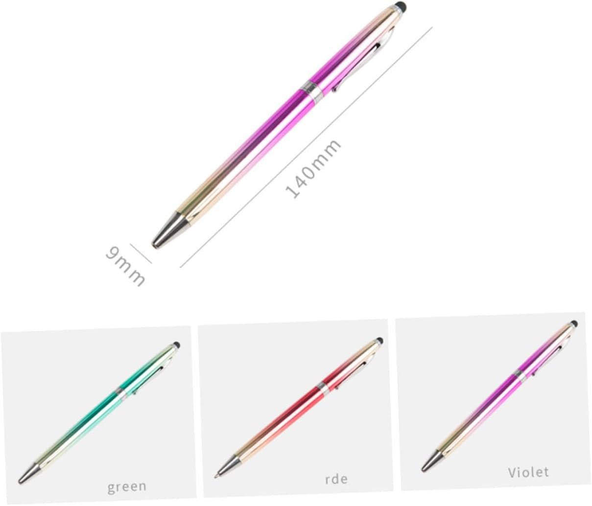 Lurrose Penna Sfera Metallo Con Colore Sfumato Penna Sfera Creativa Per Ufficio e Scuola Scrittura e Rapida Asciugatura Design Elegante e Portatile Gradiente Rosso - Image 4