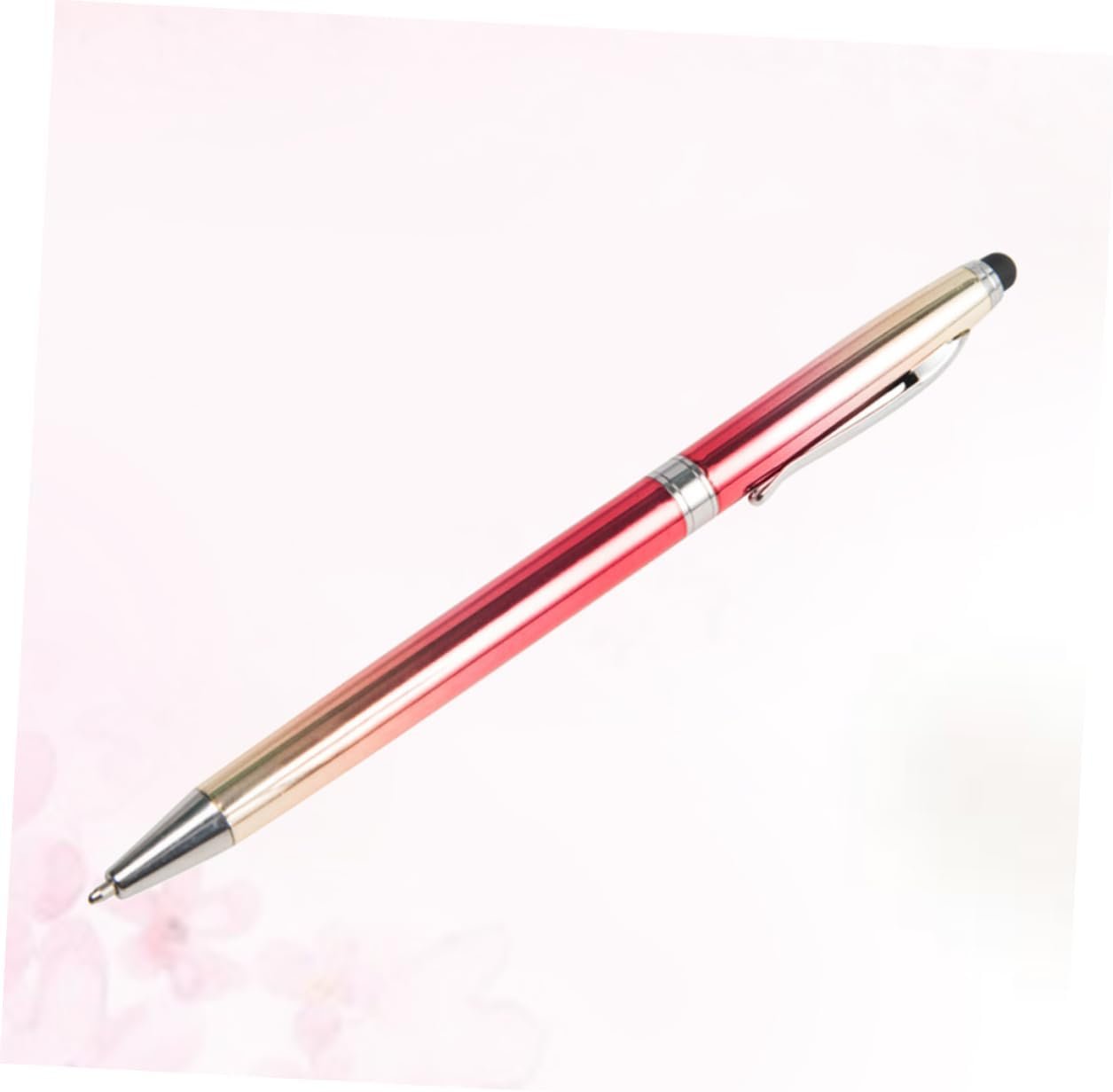 Lurrose Penna Sfera Metallo Con Colore Sfumato Penna Sfera Creativa Per Ufficio e Scuola Scrittura e Rapida Asciugatura Design Elegante e Portatile Gradiente Rosso - Image 7