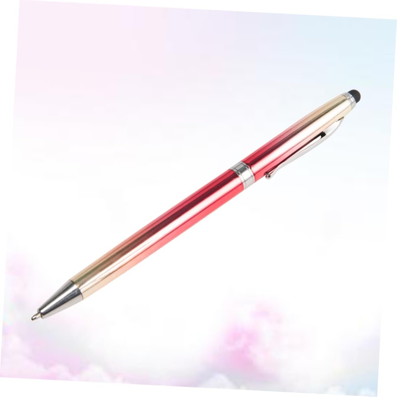 Lurrose Penna Sfera Metallo Con Colore Sfumato Penna Sfera Creativa Per Ufficio e Scuola Scrittura e Rapida Asciugatura Design Elegante e Portatile Gradiente Rosso - Image 6