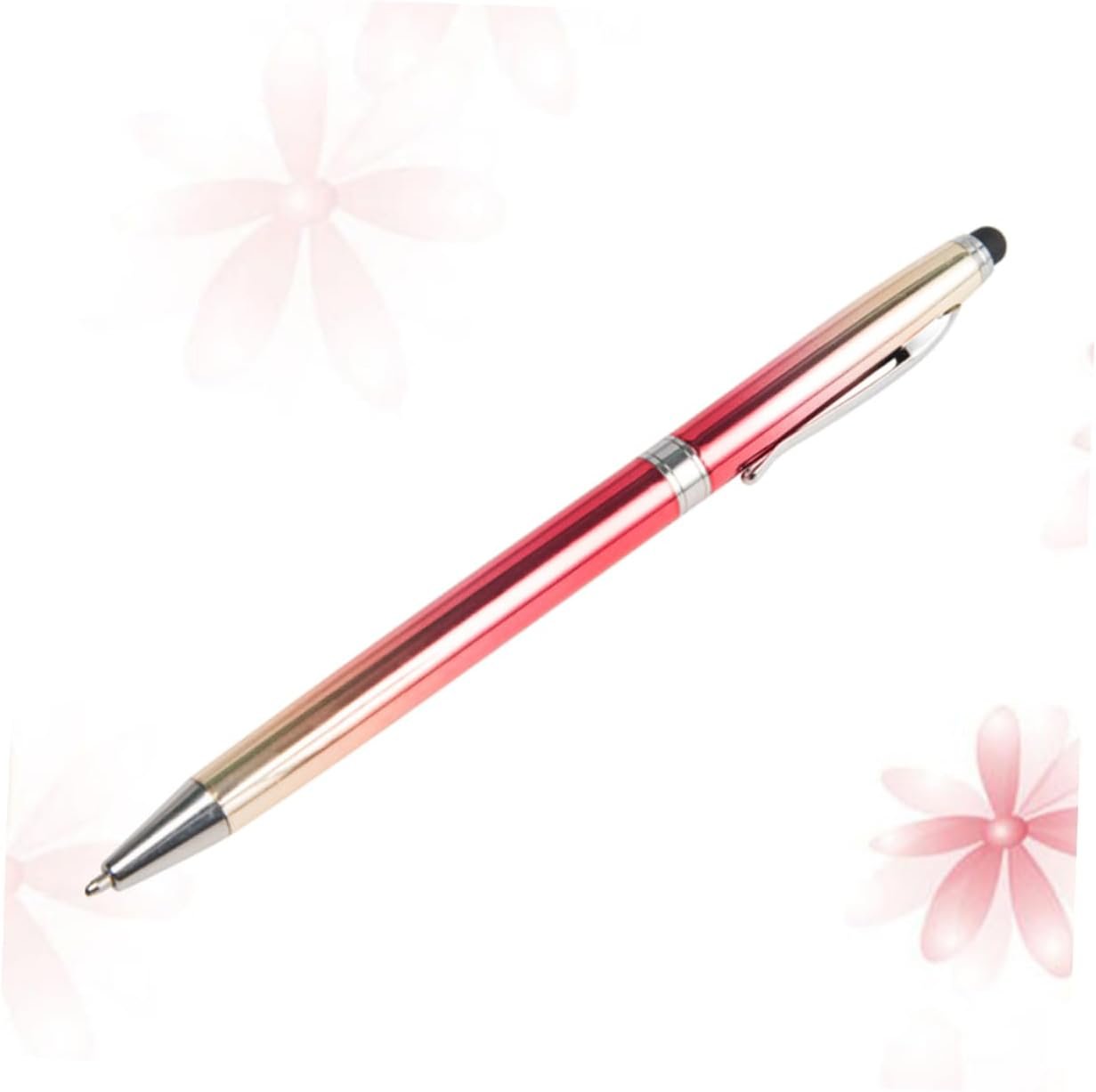 Lurrose Penna Sfera Metallo Con Colore Sfumato Penna Sfera Creativa Per Ufficio e Scuola Scrittura e Rapida Asciugatura Design Elegante e Portatile Gradiente Rosso - Image 8