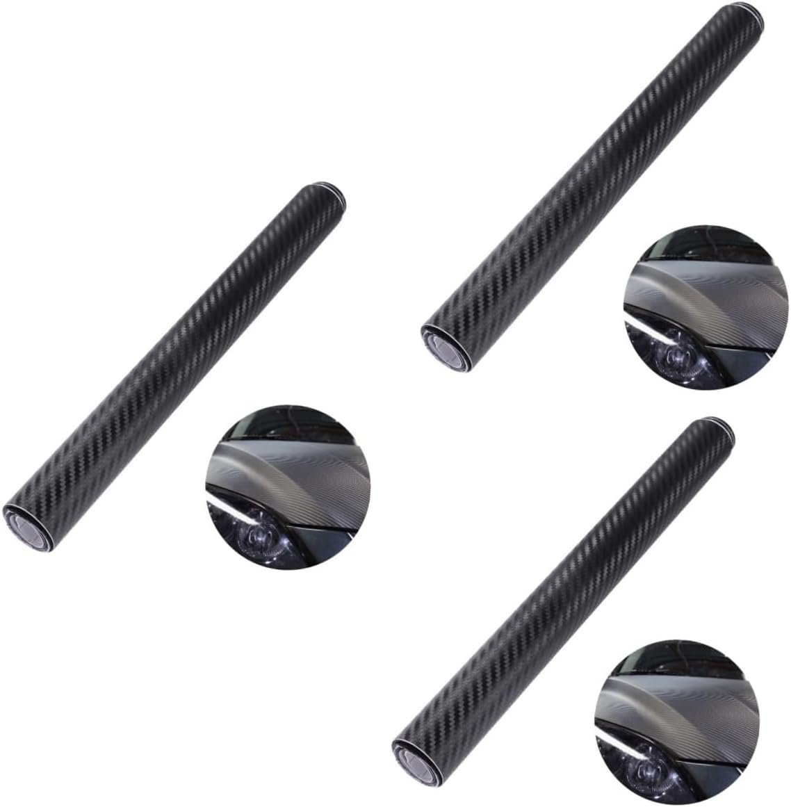 iplusmile 3 Pz Pellicola in Fibra di Carbonio Carta da Imballaggio per Auto Vinile Fai da Te Tecnologia in Fibra di Carbonio Art Custodie per Cellulari Auto Esterna Decalcomania per Auto