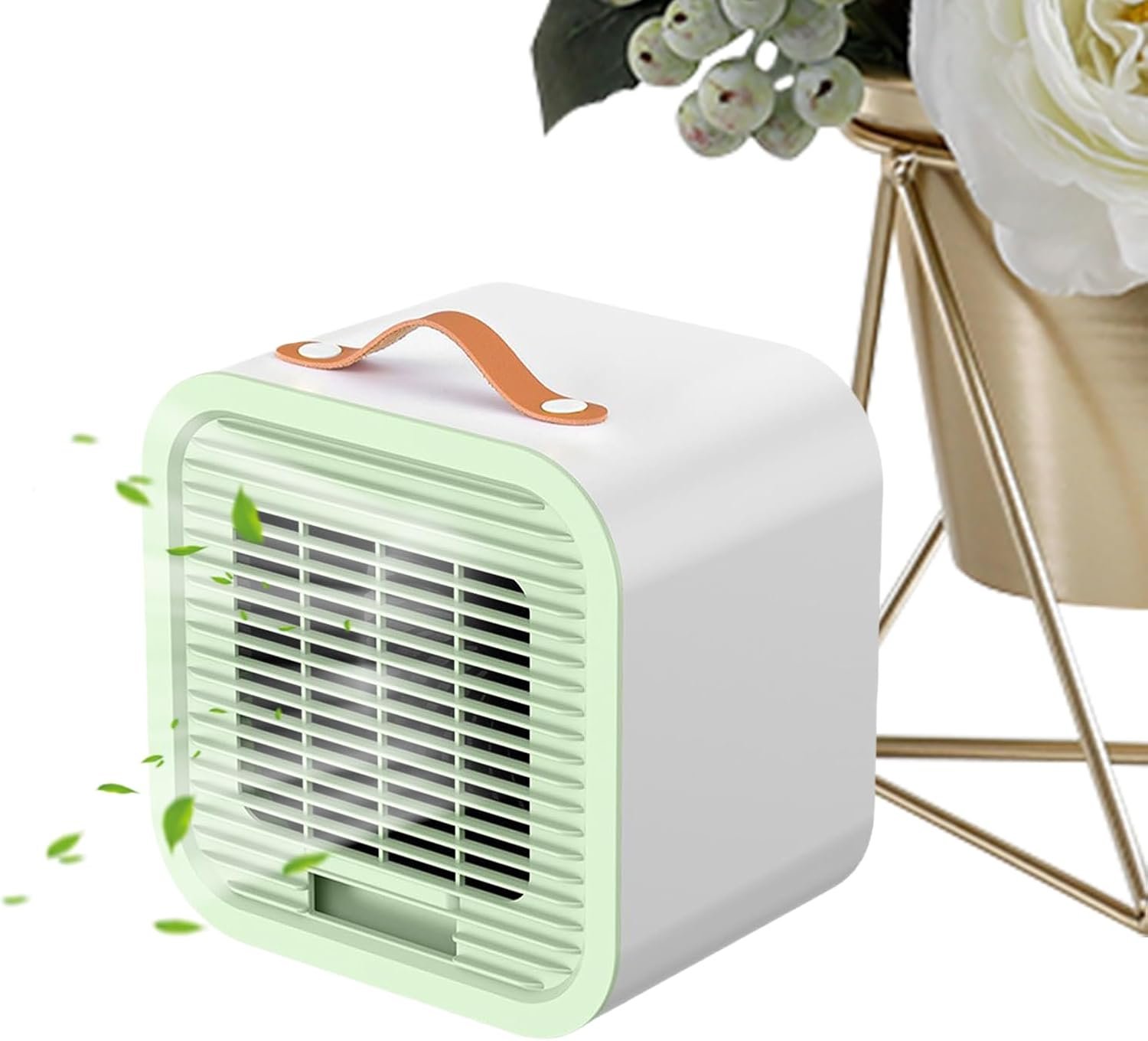 Ventilatore per condizionatore d'aria, raffreddamento personale, 15,5 x 13 x 16 cm, design ricaricabile con 3 velocità, gadget ad alta efficienza energetica, raffreddamento 'aria da campeggio per - Image 9