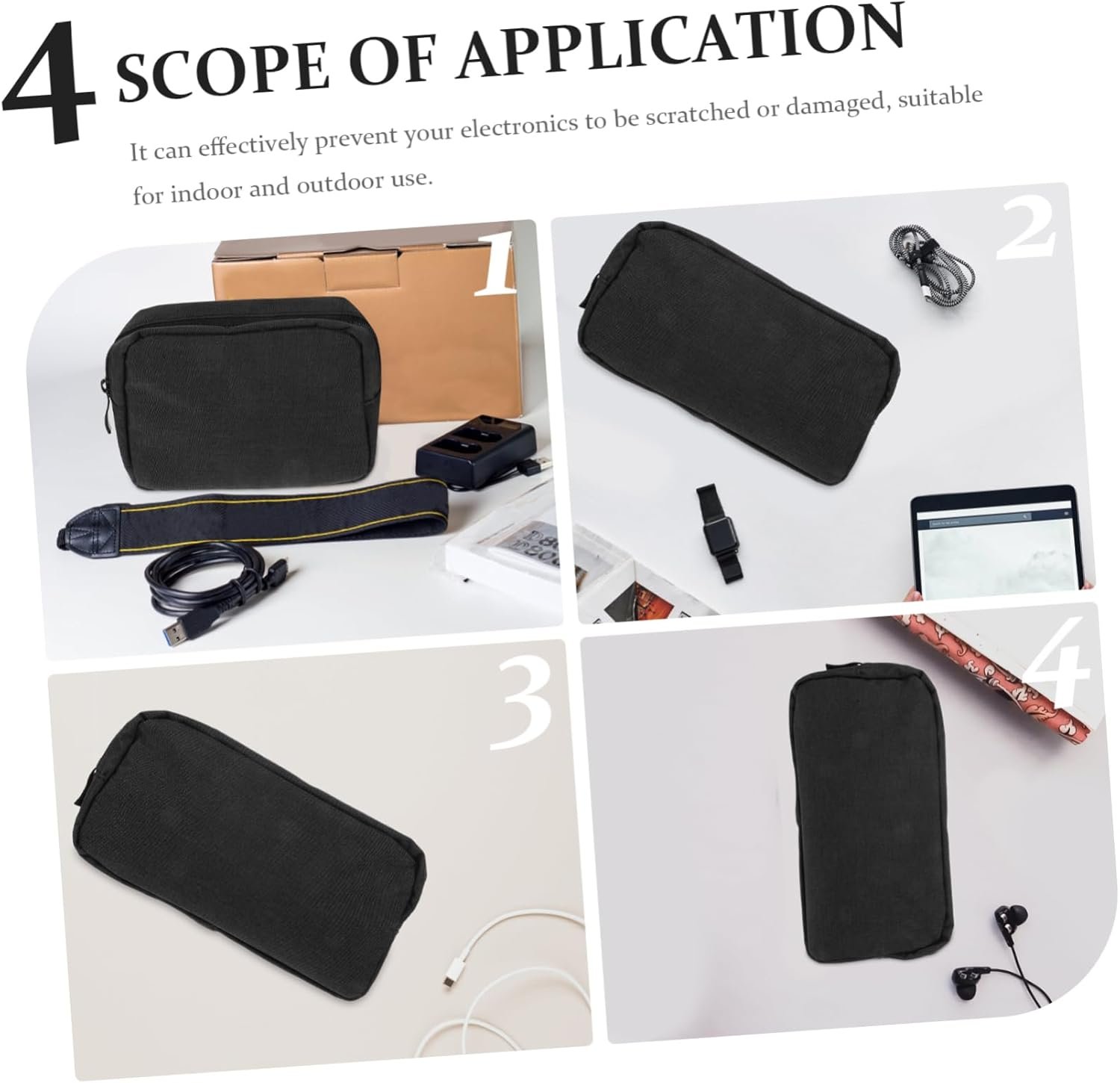 POPETPOP 2 pezzi Organizer Accessori Elettronici in Compatta Viaggio per Custodia e Protezione Gadget Digitali Portatutto e Resistente e Auto - Image 5