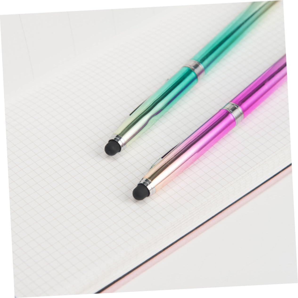 Lurrose Penna Sfera Metallo Con Colore Sfumato Penna Sfera Creativa Per Ufficio e Scuola Scrittura e Rapida Asciugatura Design Elegante e Portatile Gradiente Rosso - Image 2