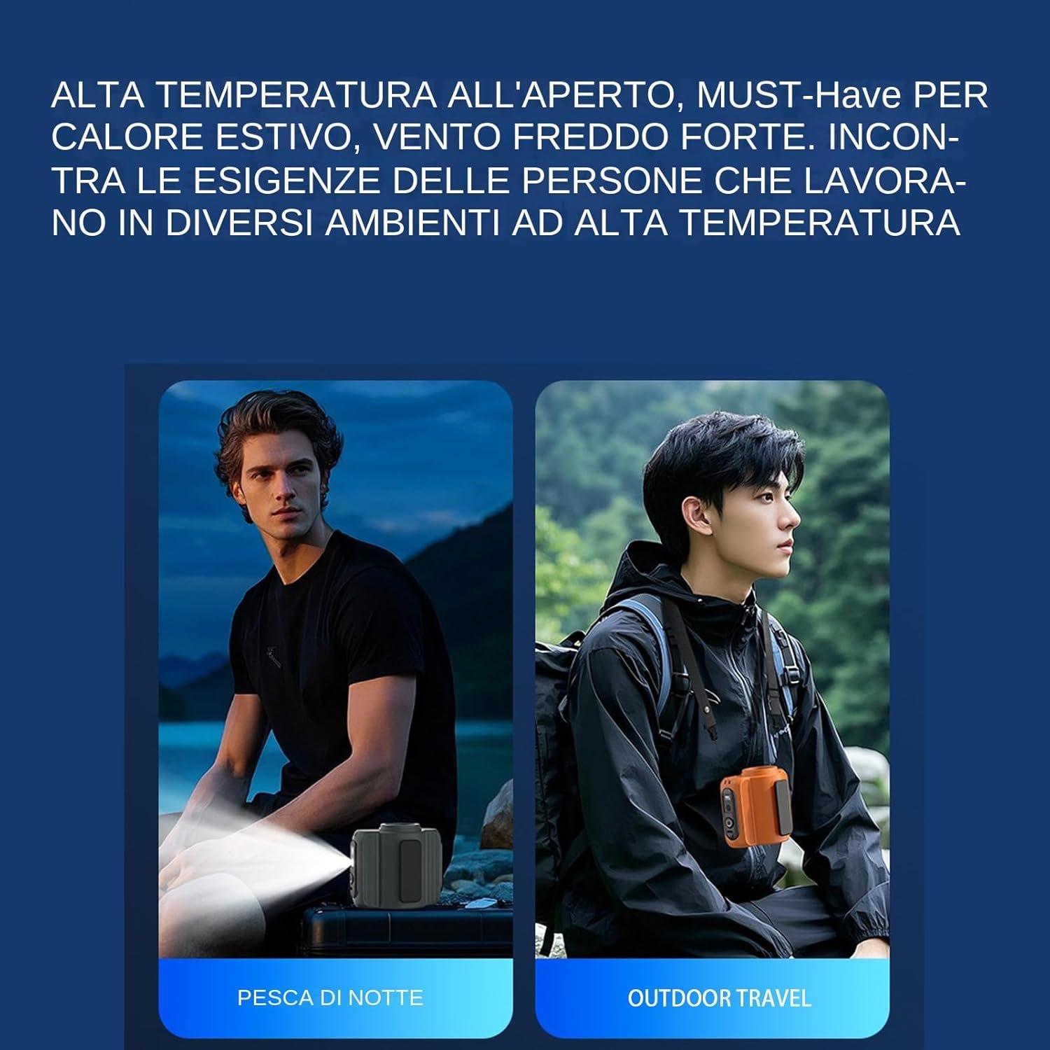 Ventola di raffreddamento della camicia indossabile - ricaricabile sotto i vestiti, dispositivo di raffreddamento personale leggero | Unità di flusso d'aria esterno multifunzionale, gadget USB compatt - Image 5