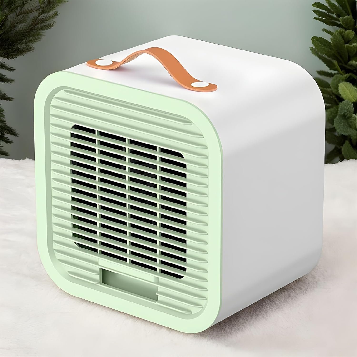 Ventilatore per condizionatore d'aria, raffreddamento personale, 15,5 x 13 x 16 cm, design ricaricabile con 3 velocità, gadget ad alta efficienza energetica, raffreddamento 'aria da campeggio per - Image 7