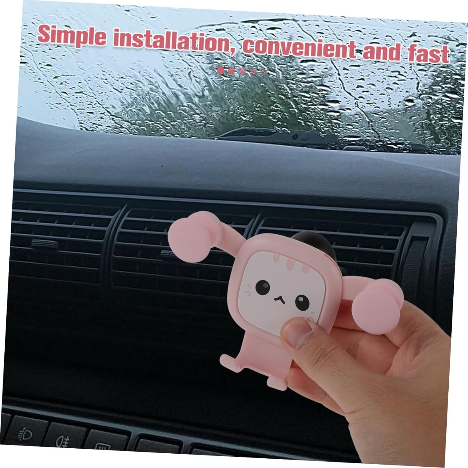 FUNOMOCYA per Smartphone Clip per Aria Auto Porta Telefono per Auto con Tecnologia per e Accesso Facile Compatibile con Tutti Telefono - Image 5