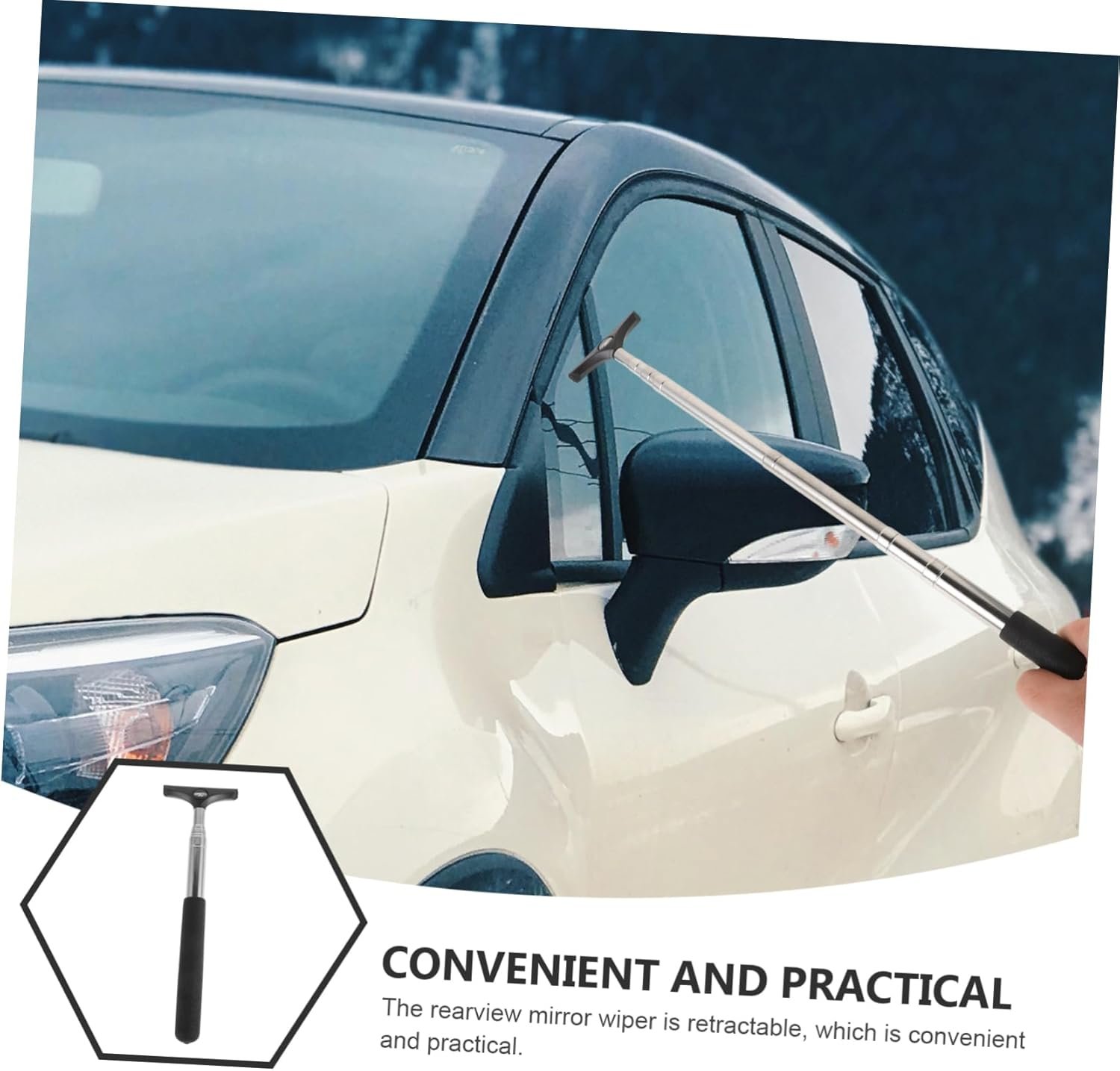 Gatuida Strumento Multifunzionale Per Parabrezza Con Per Auto Con Tecnologia Anti-appannamento Rimuove Specchietti e Parabrezza - Image 3