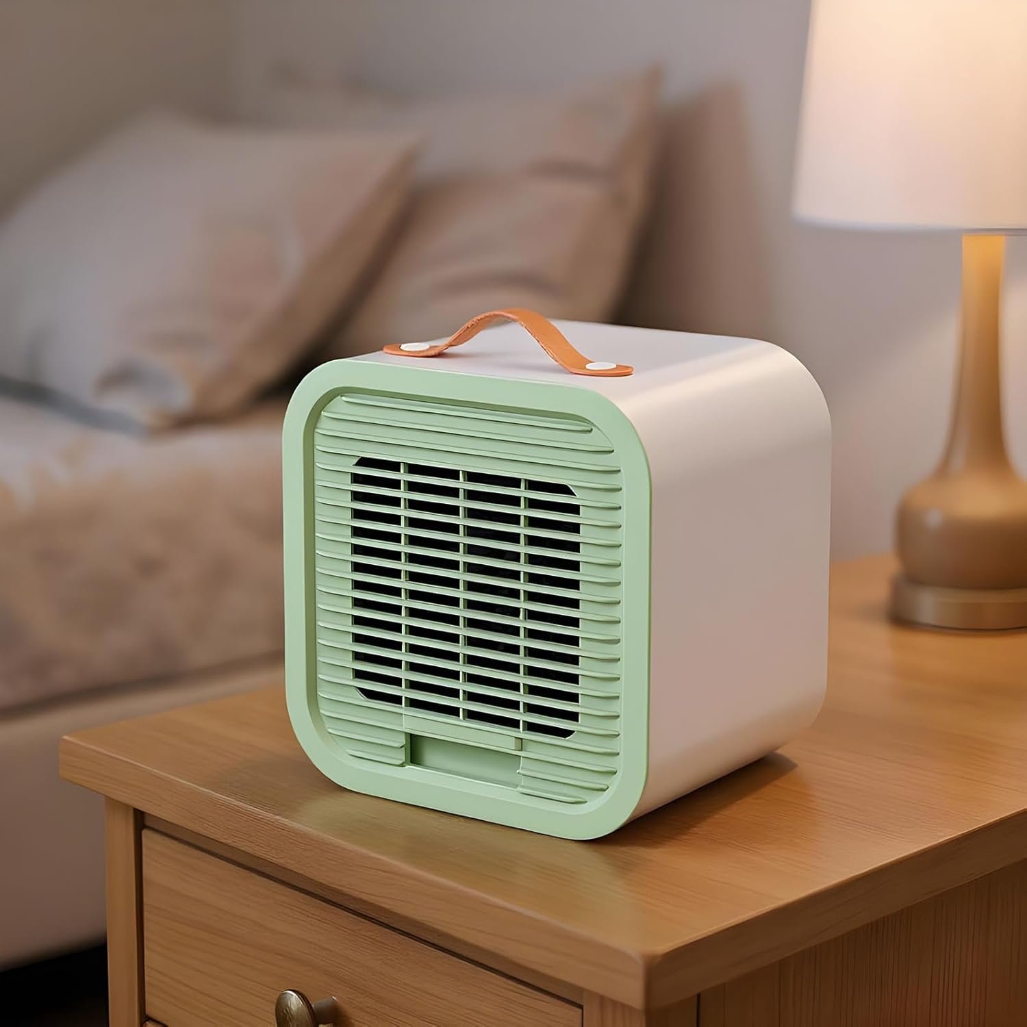 Ventilatore per condizionatore d'aria, raffreddamento personale, 15,5 x 13 x 16 cm, design ricaricabile con 3 velocità, gadget ad alta efficienza energetica, raffreddamento 'aria da campeggio per - Image 6