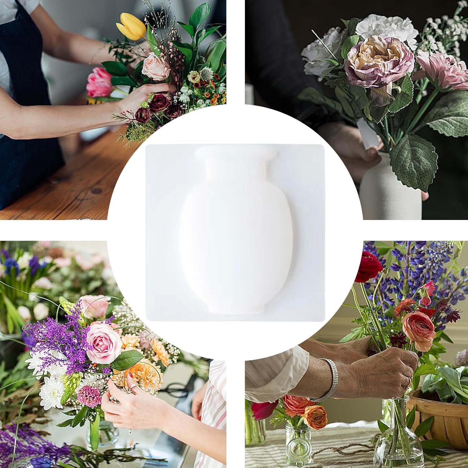 Vaso Di Fiori Appiccicoso Montato A Parete - Pentola Adesiva In Silicone, Fioriera Staccabile | Contenitore Appeso Riutilizzabile, Decorazione Per La Casa Contemporanea Per Cucina, Bagno, Ufficio, Vet - Image 4